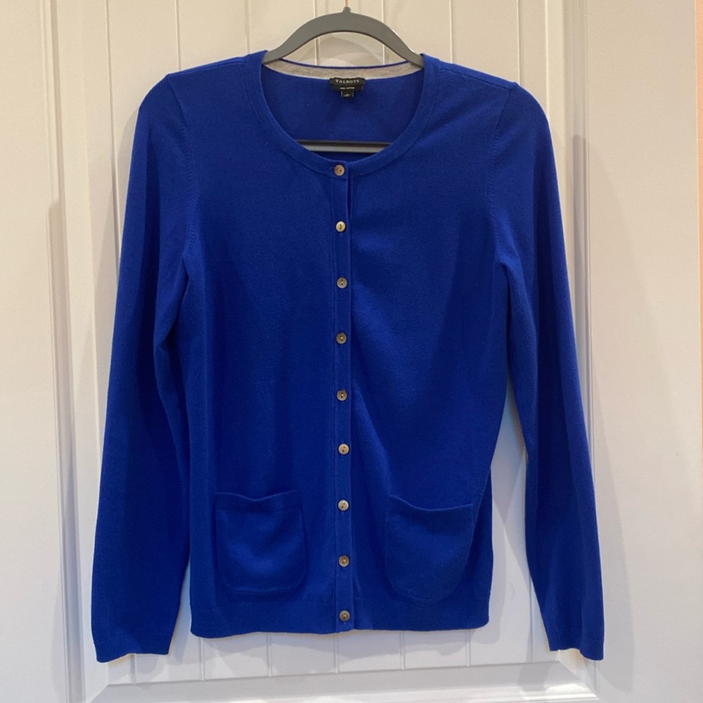 Pretty Blue cardigan sweater by Talbots